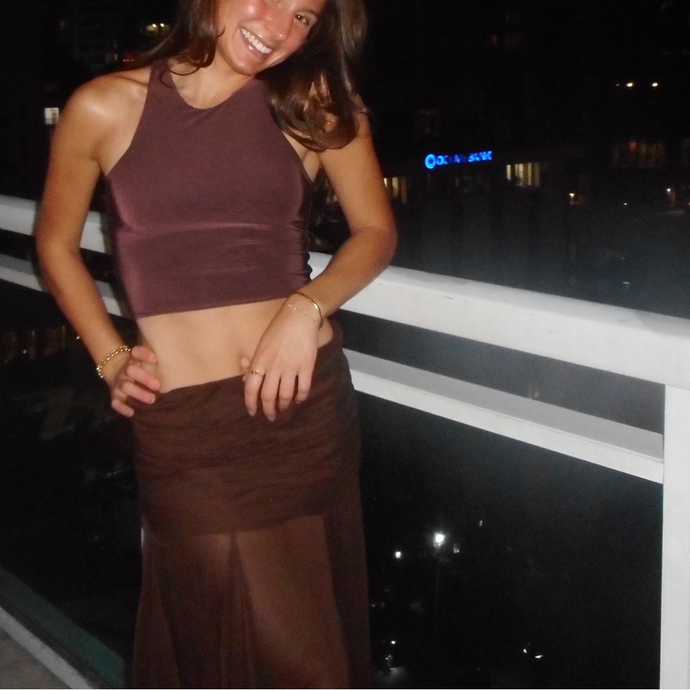 Zara Semi-sheer draped Maxi Skirt - Picture 3 of 4